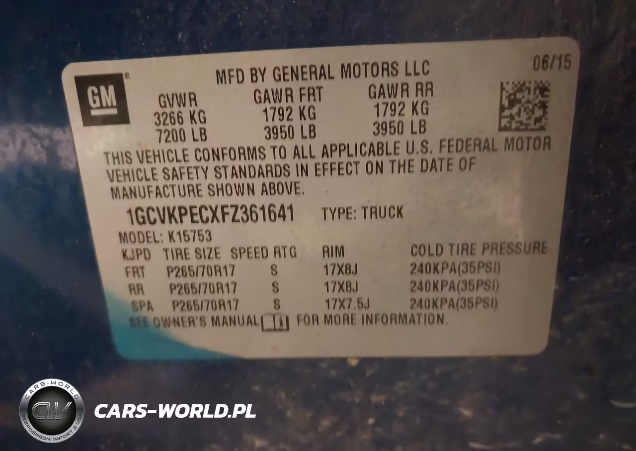 2015 Chevrolet Silverado 1500 Wt VIN:1GCVKPECXFZ361641 - 9