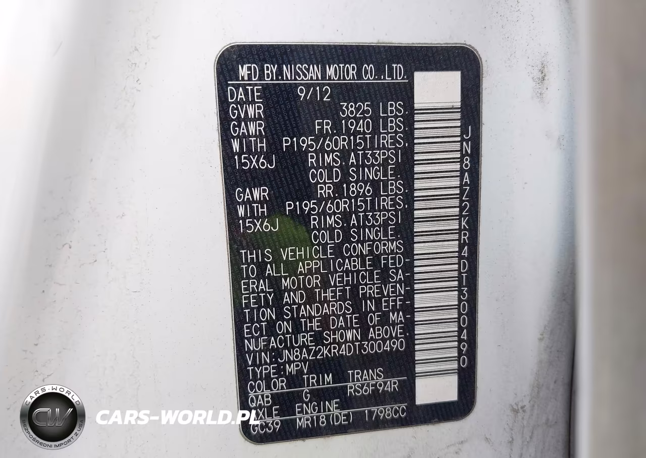 2013 Nissan Cube 1.8 S VIN:JN8AZ2KR4DT300490 - 9