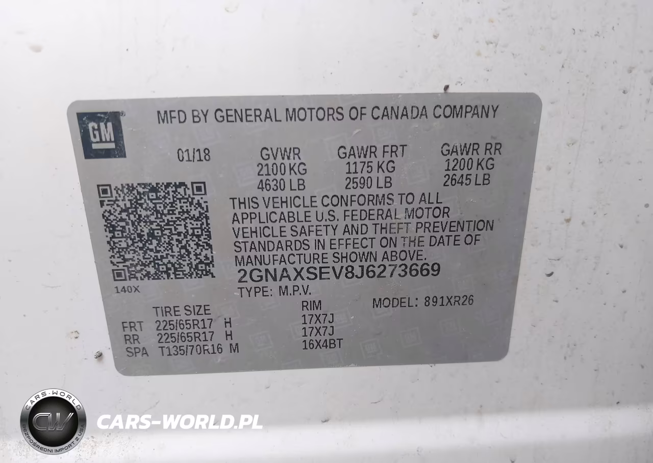 2018 Chevrolet Equinox Lt VIN:2GNAXSEV8J6273669 - 9