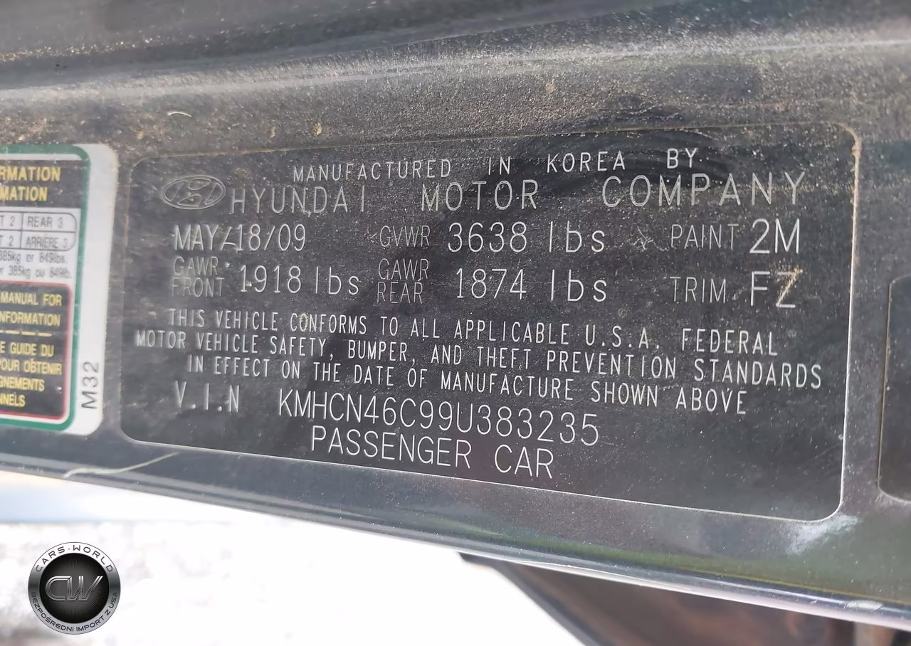 2009 Hyundai Accent Gls VIN:KMHCN46C99U383235 - 9