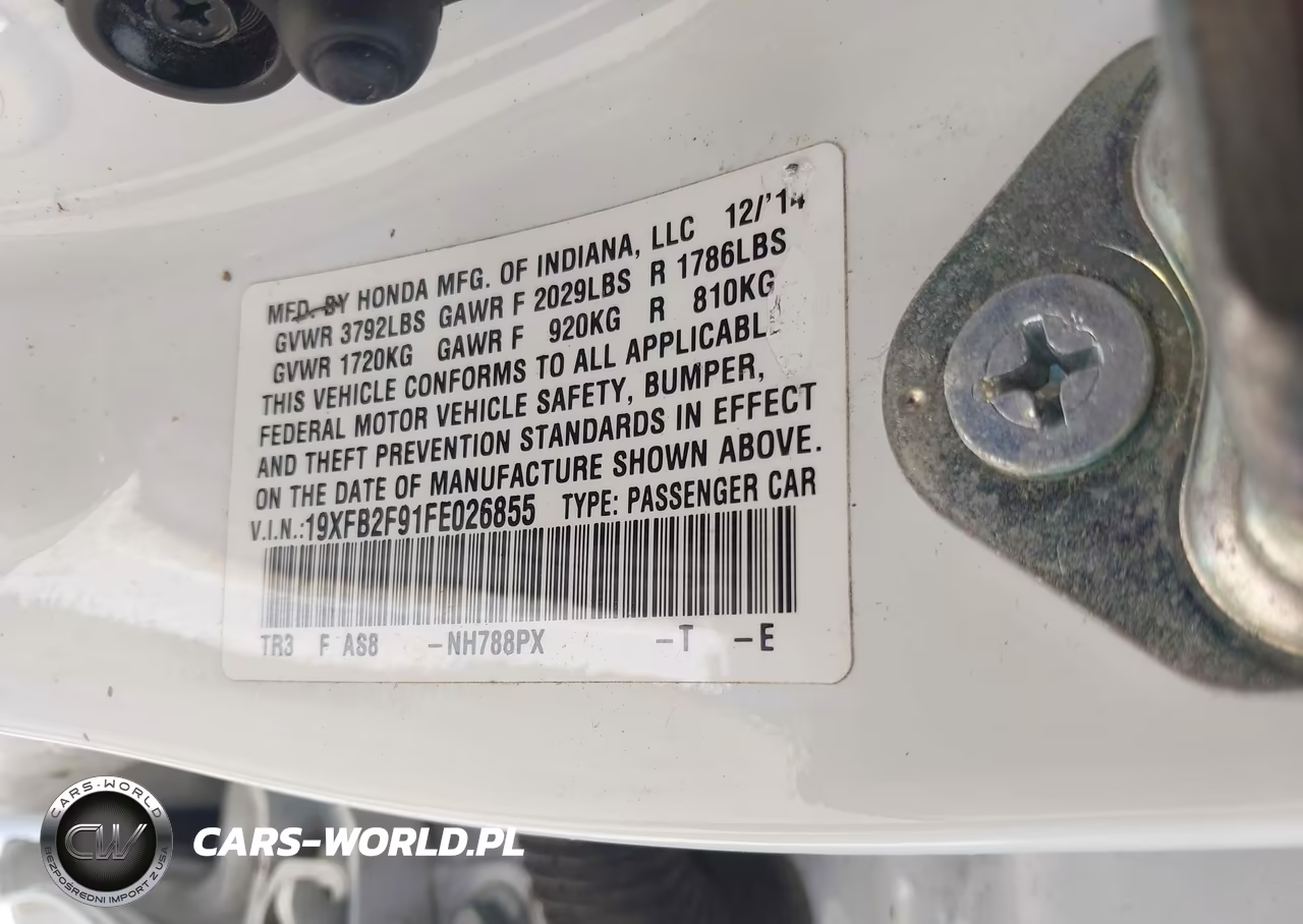 2015 Honda Civic Ex-L VIN:19XFB2F91FE026855 - 9