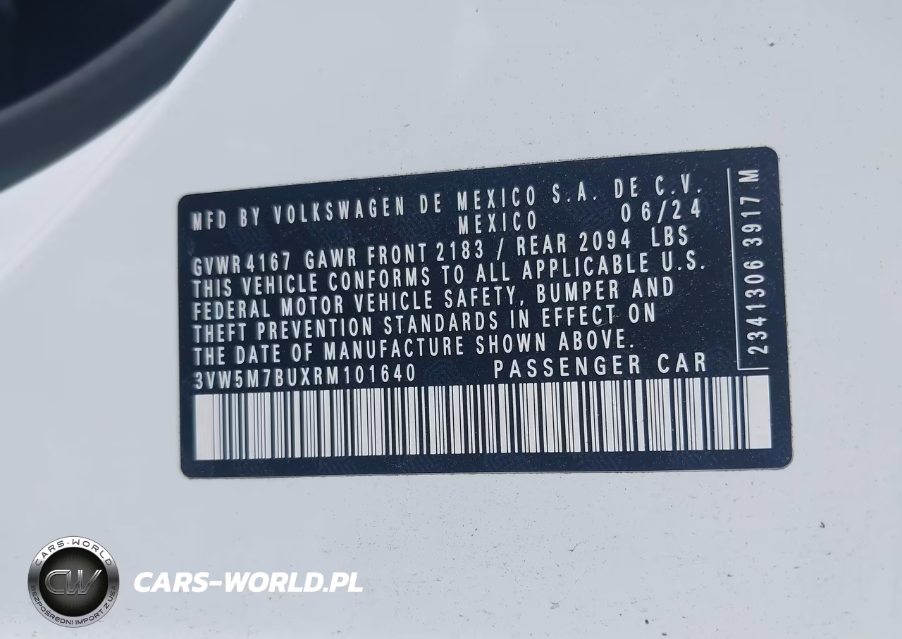 2024 Volkswagen Jetta 1.5T S VIN:3VW5M7BUXRM101640 - 9
