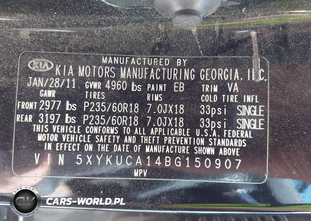 2011 Kia Sorento Ex VIN:5XYKUCA14BG150907 - 9