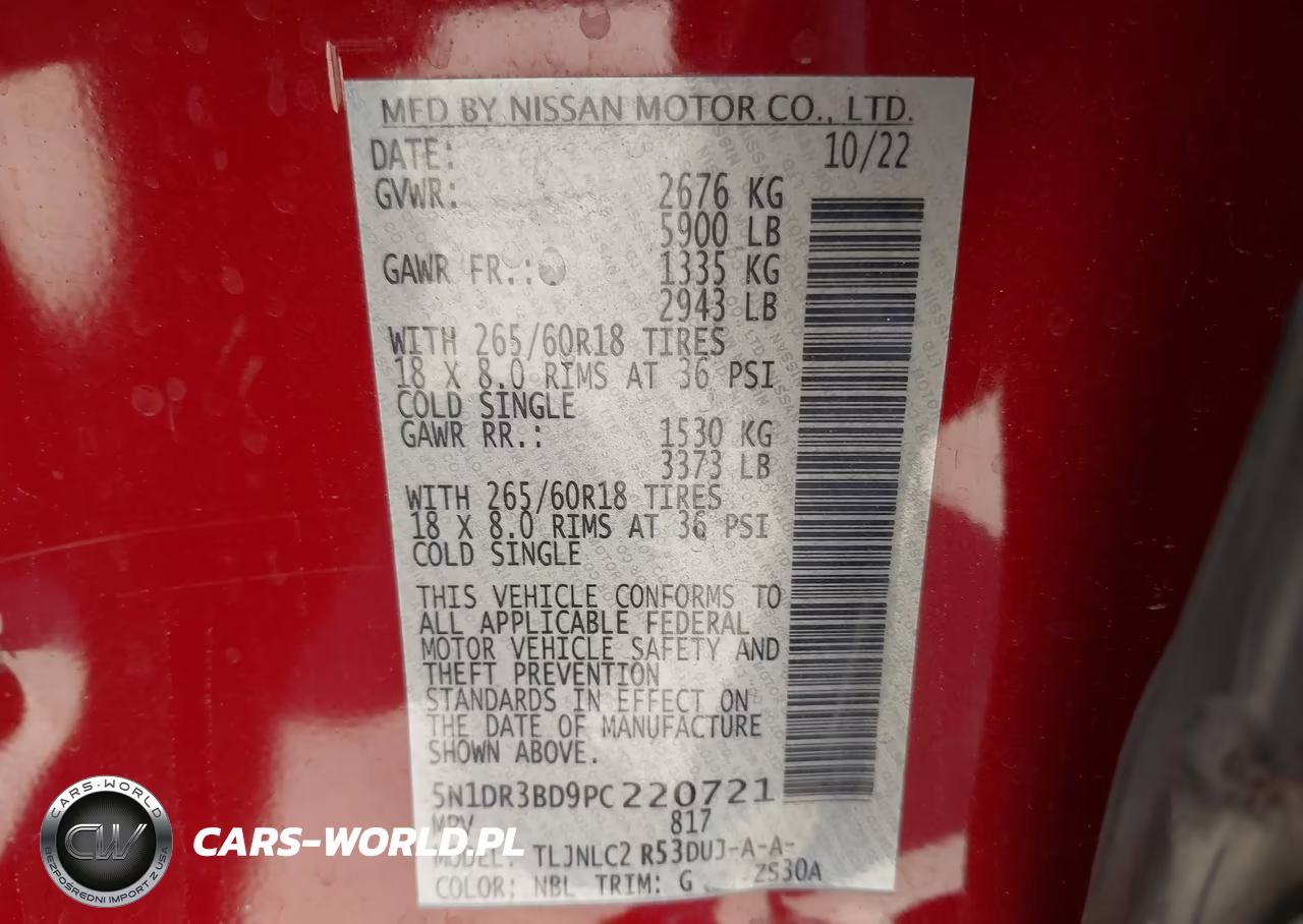 2023 Nissan Pathfinder Rock Creek 4Wd VIN:5N1DR3BD9PC220721 - 9