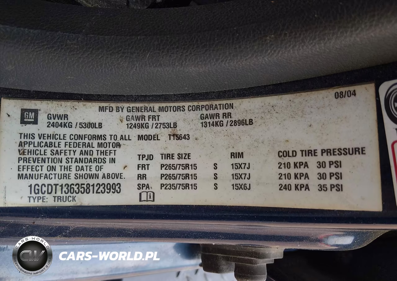 2005 Chevrolet Colorado Ls VIN:1GCDT136358123993 - 9
