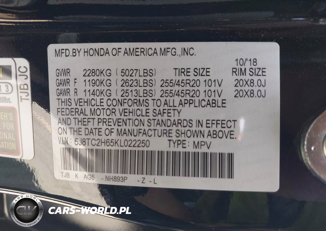 2019 Acura Rdx A-Spec Package VIN:5J8TC2H65KL022250 - 9