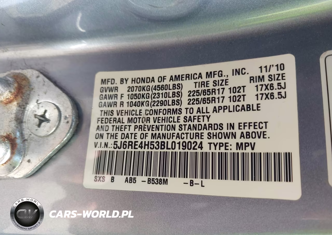 2011 Honda Cr-V Ex VIN:5J6RE4H53BL019024 - 9