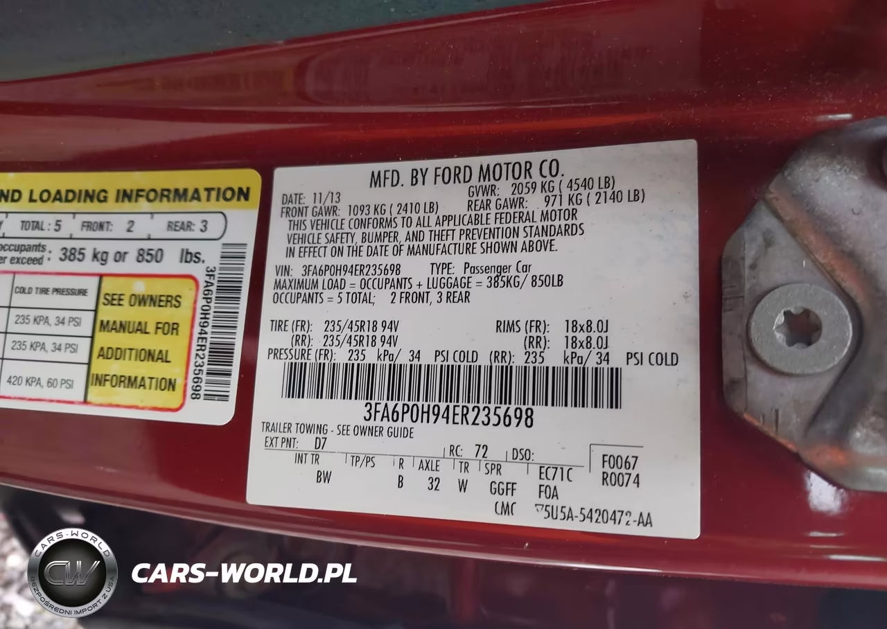2014 Ford Fusion Se VIN:3FA6P0H94ER235698 - 9