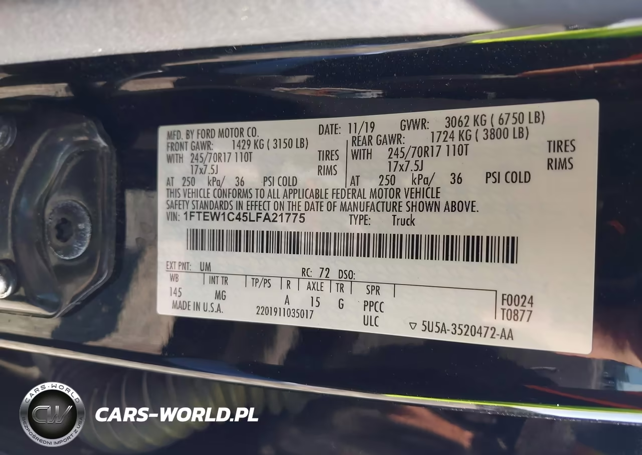 2020 Ford F-150 Xlt VIN:1FTEW1C45LFA21775 - 9