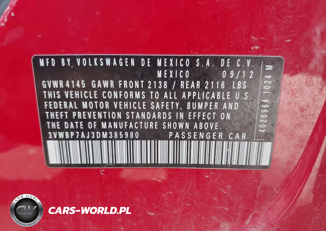 2013 Volkswagen Jetta 2.5L Se VIN:3VWBP7AJ3DM385980 - 9