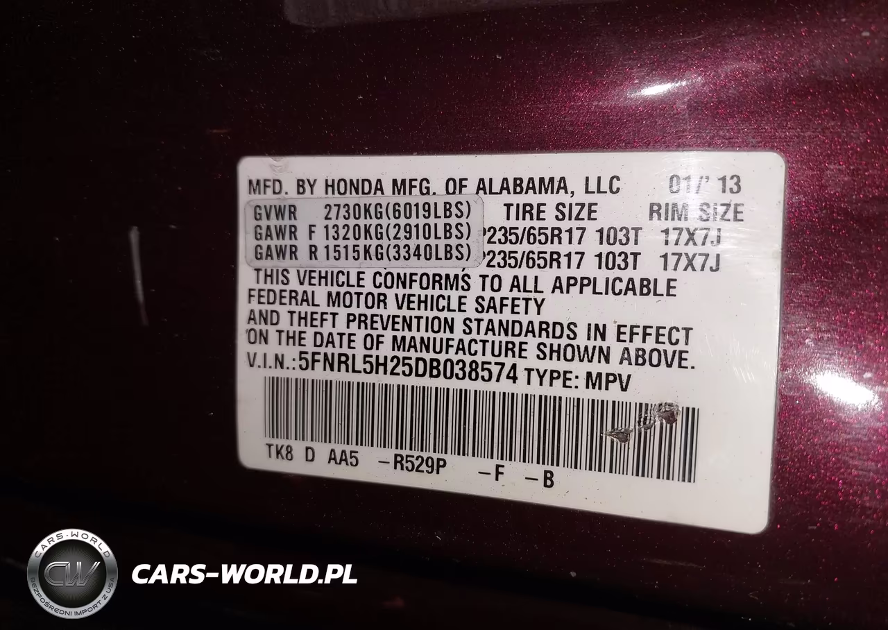 2013 Honda Odyssey Lx VIN:5FNRL5H25DB038574 - 9