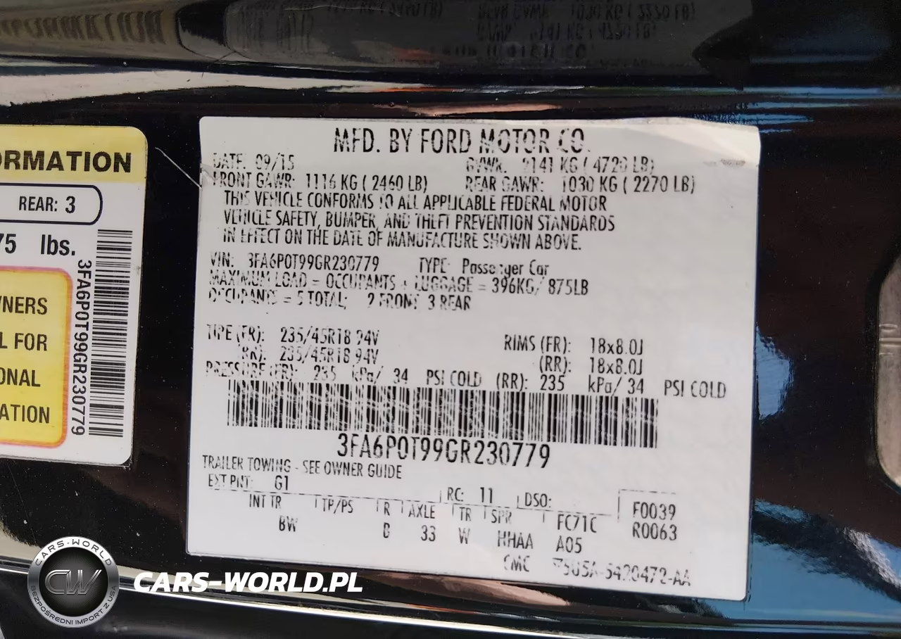 2016 Ford Fusion Se VIN:3FA6P0T99GR230779 - 8