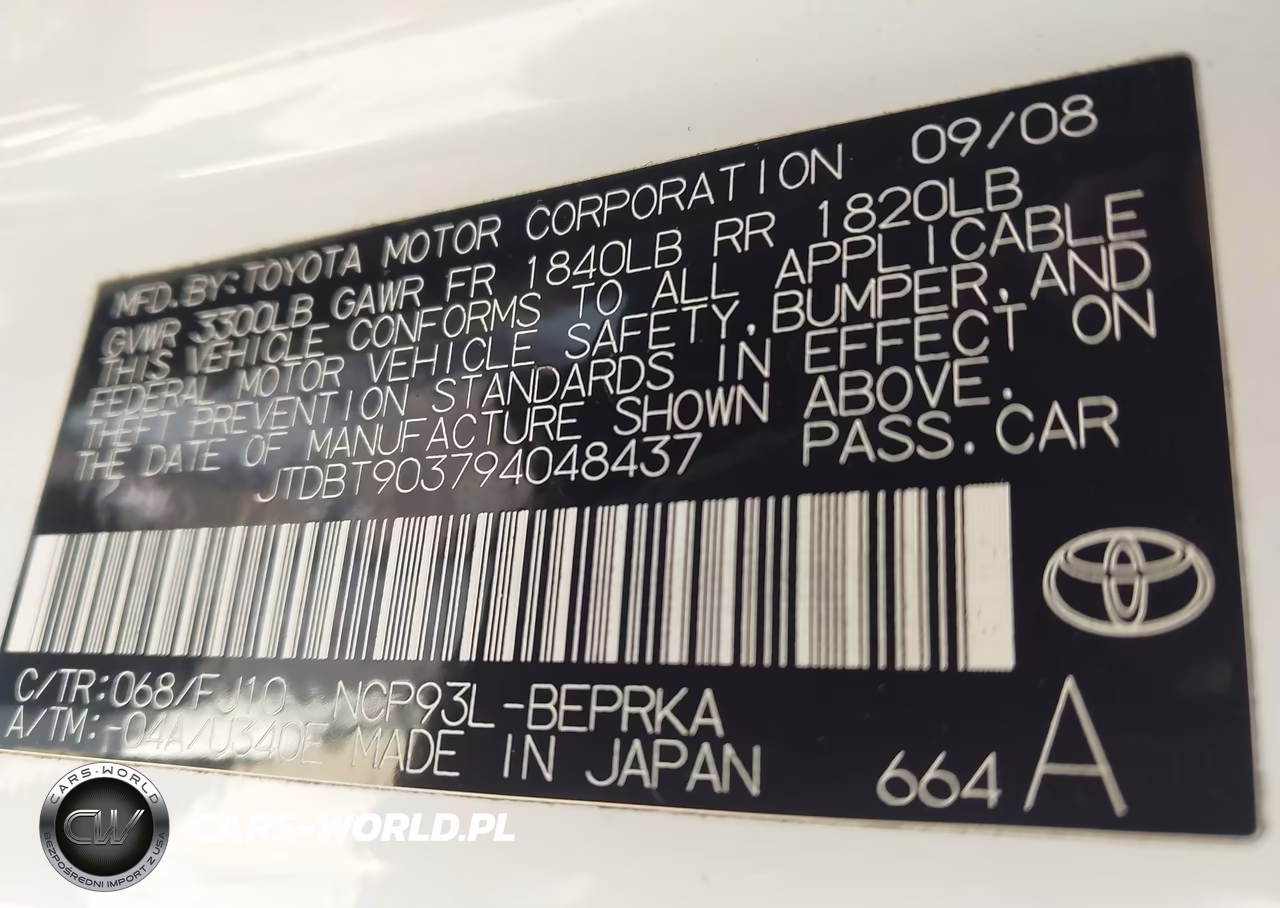 2009 Toyota Yaris VIN:JTDBT903794048437 - 9