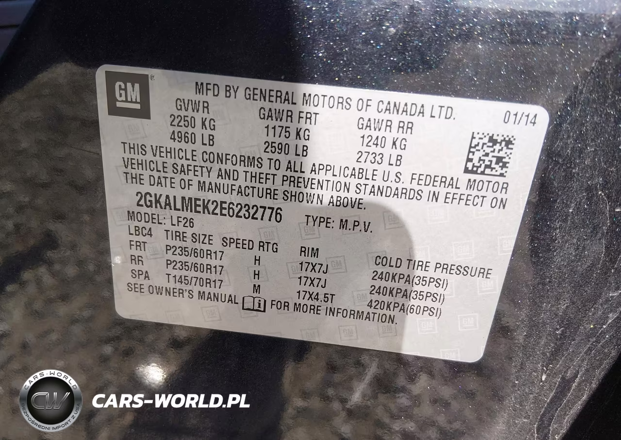 2014 GMC Terrain Sle-1 VIN:2GKALMEK2E6232776 - 9