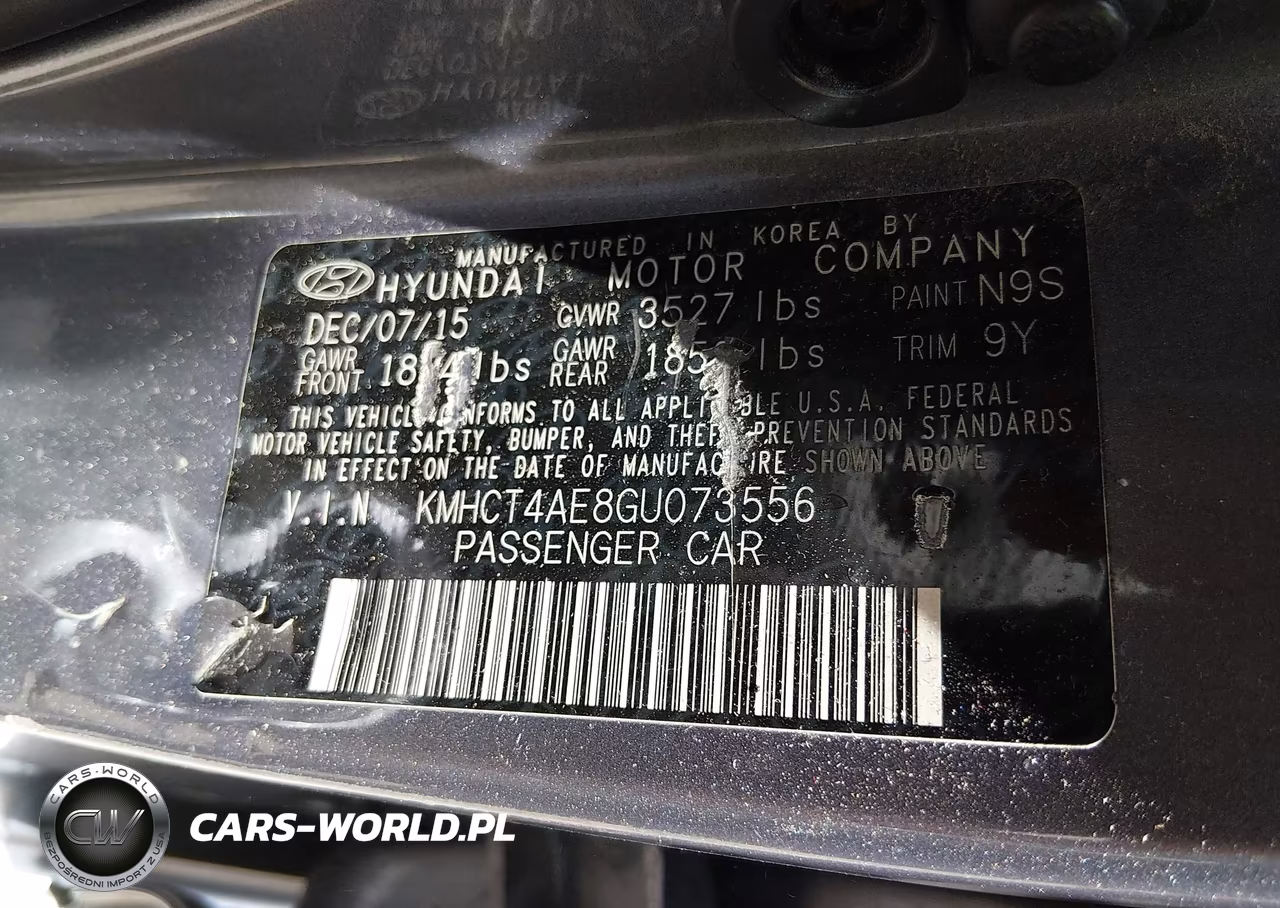 2016 Hyundai Accent Se VIN:KMHCT4AE8GU073556 - 9