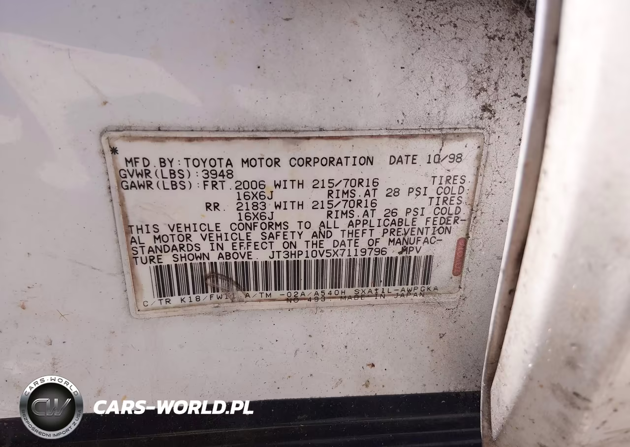 1999 Toyota Rav4 VIN:JT3HP10V5X7119796 - 9