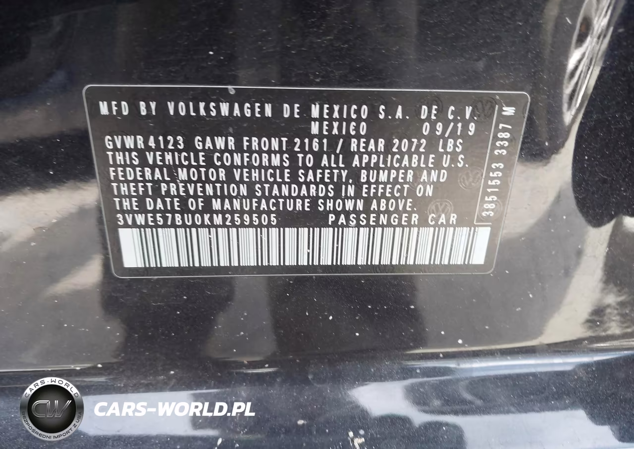 2019 Volkswagen Jetta 1.4T Sel VIN:3VWE57BU0KM259505 - 9