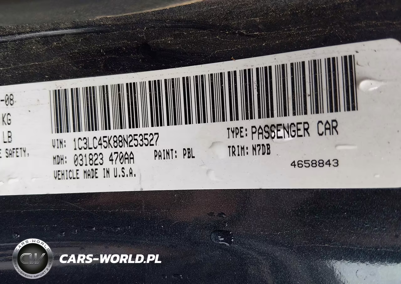 2008 Chrysler Sebring Lx VIN:1C3LC45K88N253527 - 9
