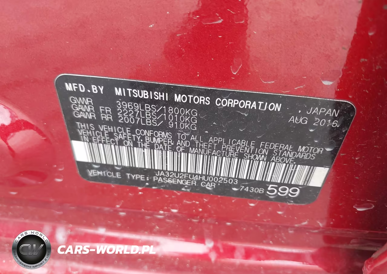 2017 Mitsubishi Lancer Es VIN:JA32U2FU4HU002503 - 9
