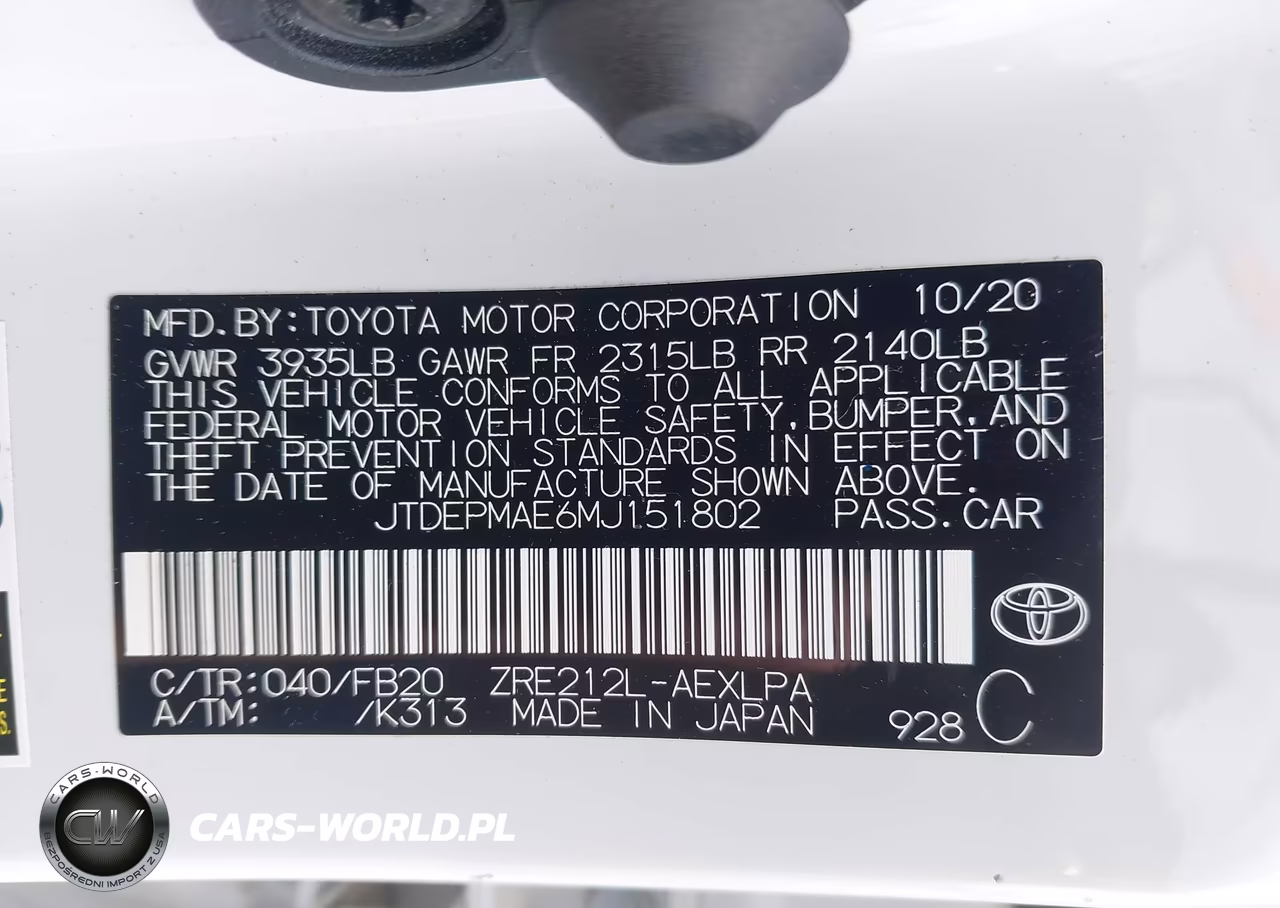 2021 Toyota Corolla Le VIN:JTDEPMAE6MJ151802 - 9