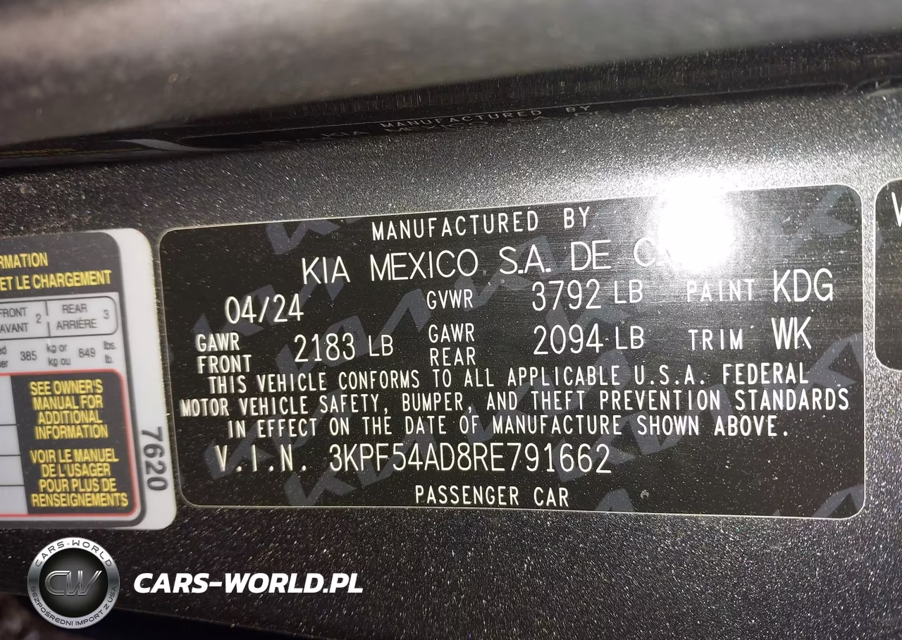2024 Kia Forte Gt-Line VIN:3KPF54AD8RE791662 - 9