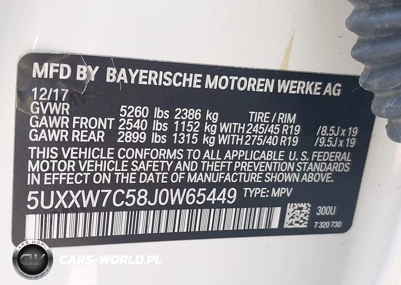 2018 BMW X4 M40I VIN:5UXXW7C58J0W65449 - 9