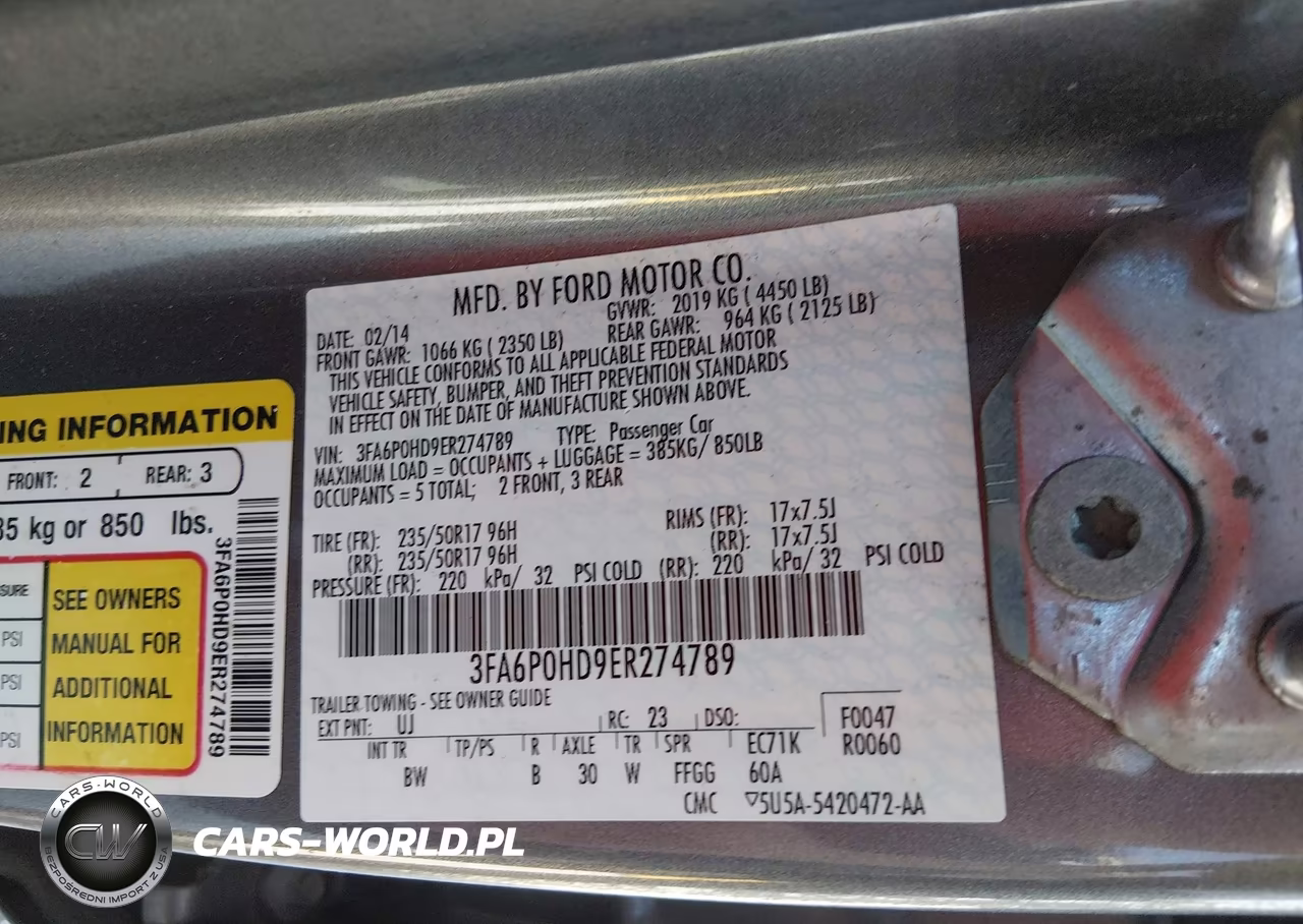 2014 Ford Fusion Se VIN:3FA6P0HD9ER274789 - 9
