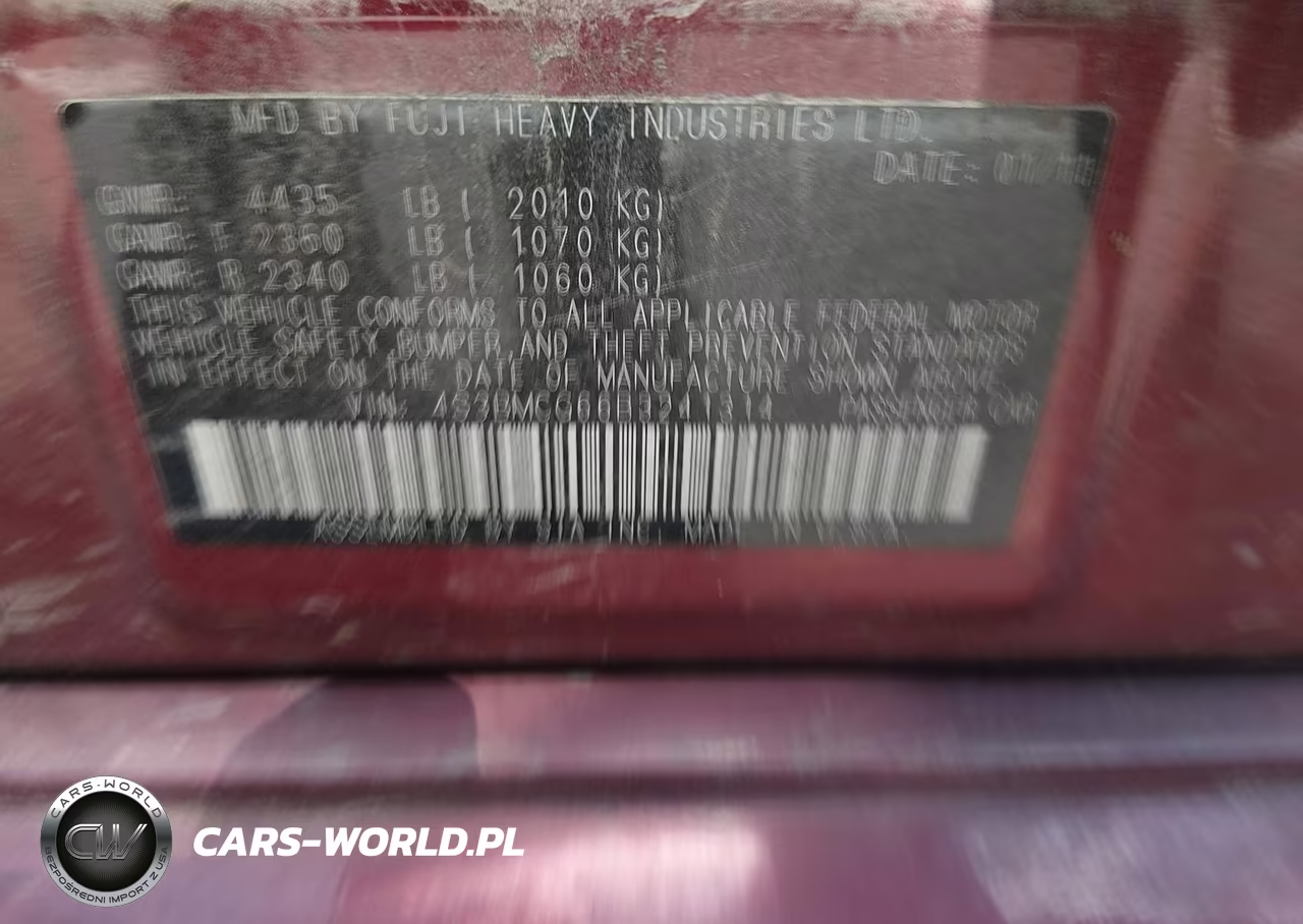 2011 Subaru Legacy 2.5I Premium VIN:4S3BMCG66B3241314 - 9