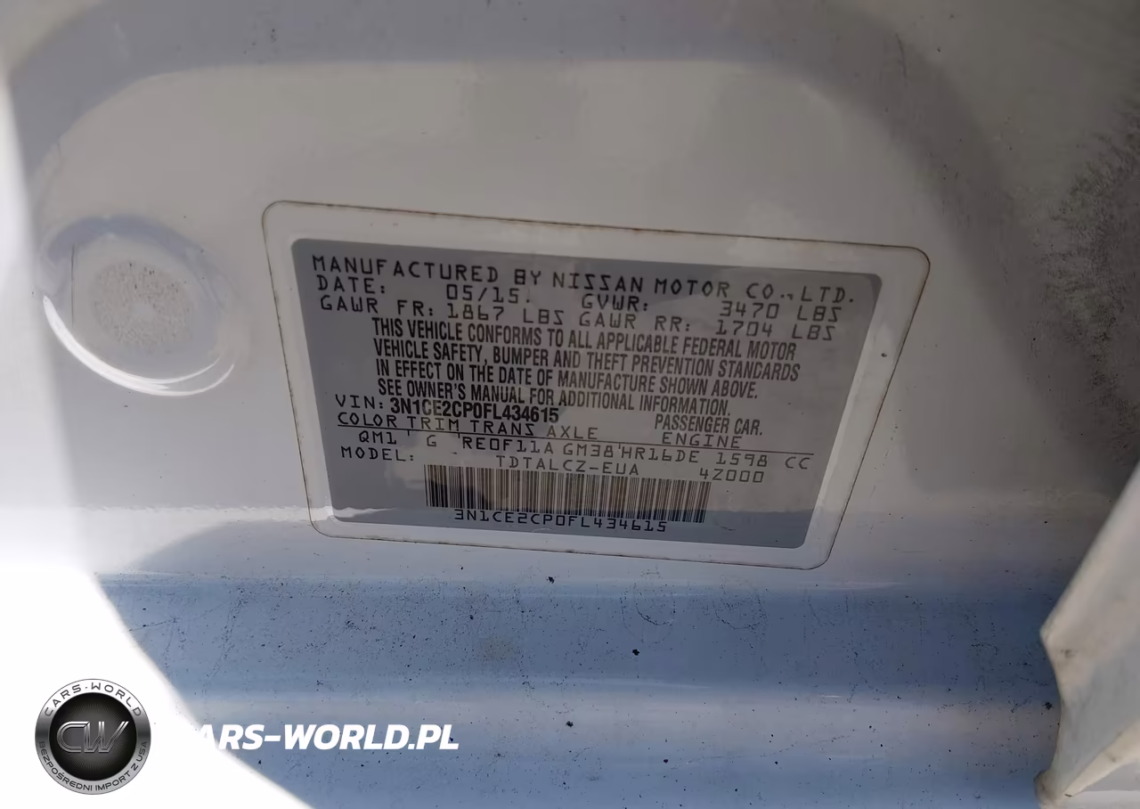 2015 Nissan Versa Note S Plus VIN:3N1CE2CP0FL434615 - 9
