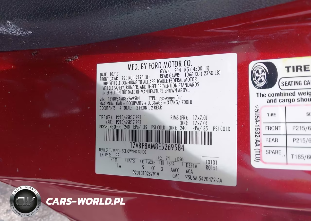 2014 Ford Mustang V6 VIN:1ZVBP8AM8E5269584 - 9