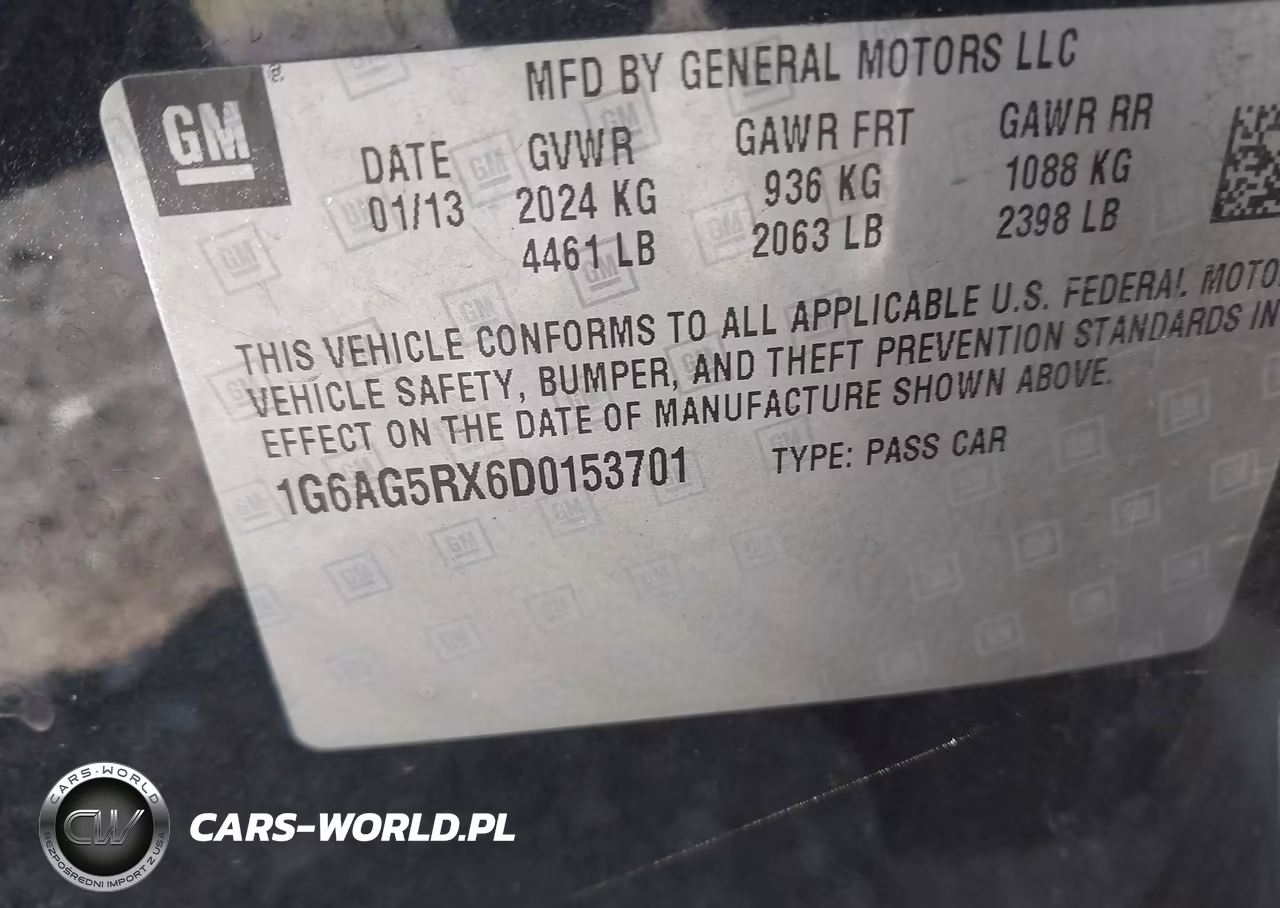 2013 Cadillac Ats Standard VIN:1G6AG5RX6D0153701 - 9