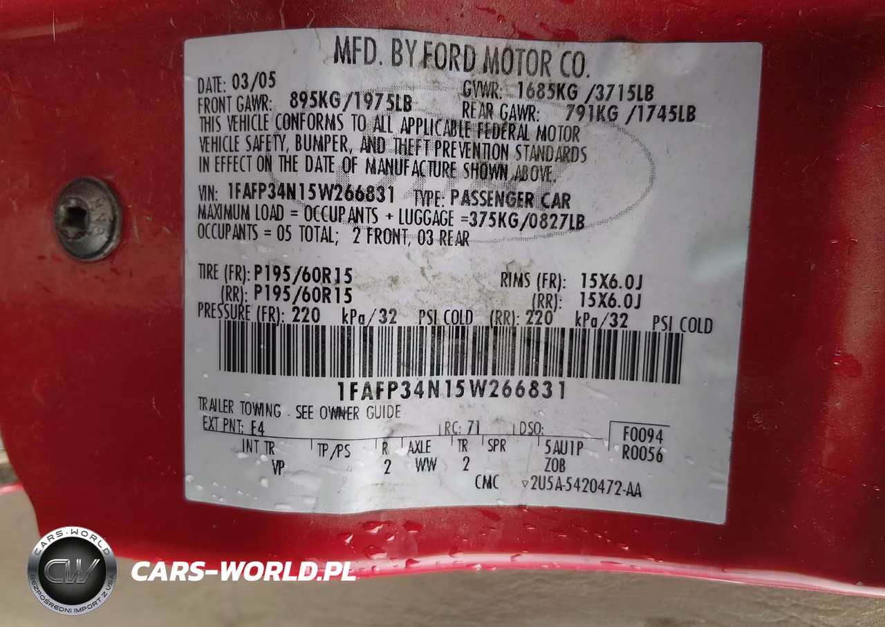 2005 Ford Focus Zx4 VIN:1FAFP34N15W266831 - 9