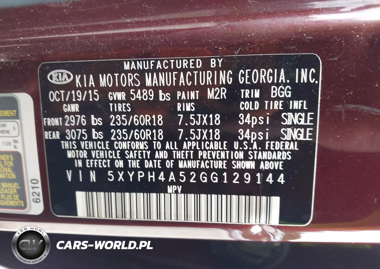 2016 Kia Sorento 3.3L Ex VIN:5XYPH4A52GG129144 - 9
