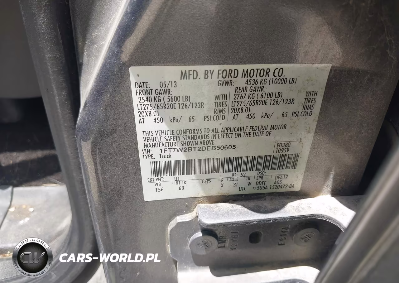 2013 Ford F-250 Lariat VIN:1FT7W2BT2DEB50605 - 9