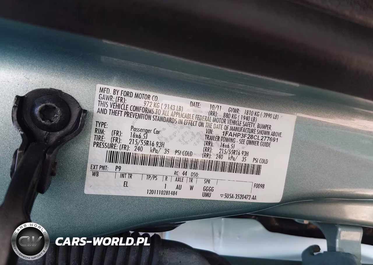2012 Ford Focus Se VIN:1FAHP3F28CL277691 - 9