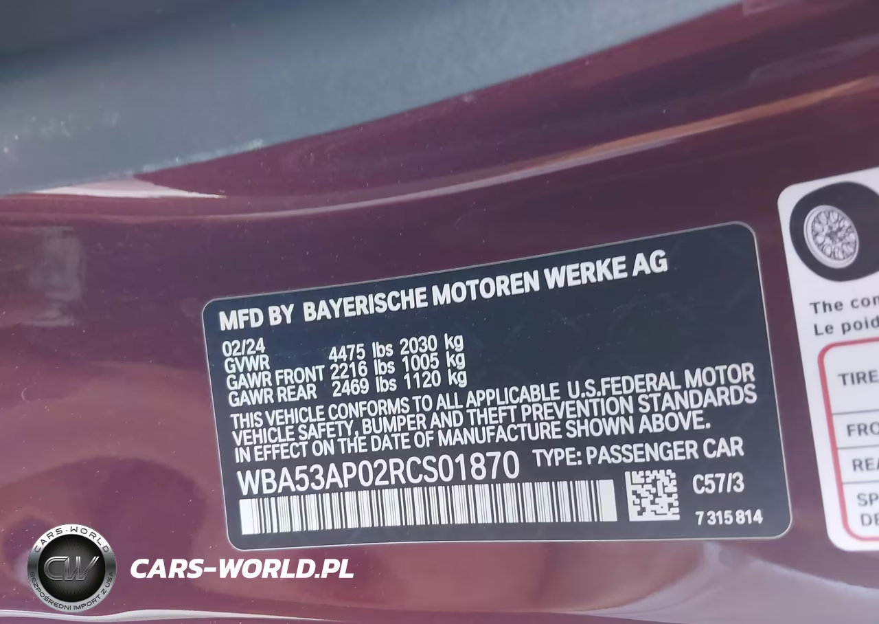 2024 BMW 430I VIN:WBA53AP02RCS01870 - 9
