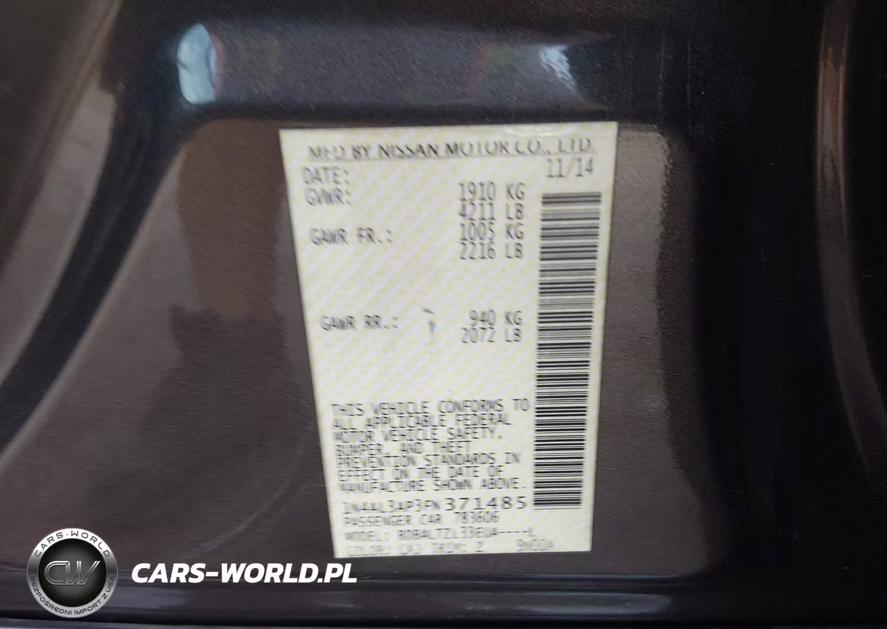 2015 Nissan Altima 2.5 Sl VIN:1N4AL3AP3FN371485 - 9