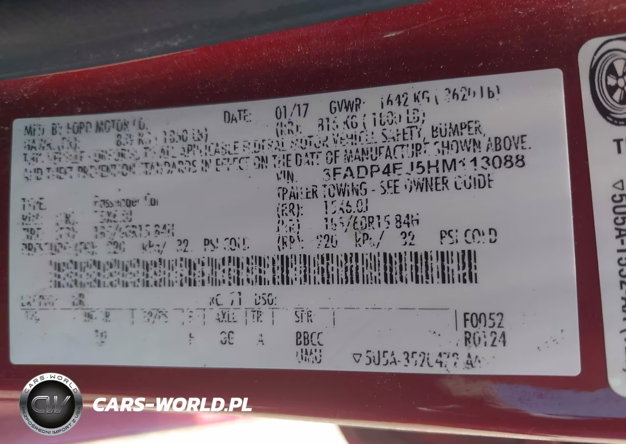 2017 Ford Fiesta Se VIN:3FADP4EJ5HM113088 - 9
