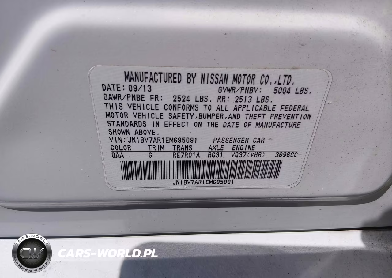 2014 Infiniti Q50 Premium VIN:JN1BV7AR1EM695091 - 9