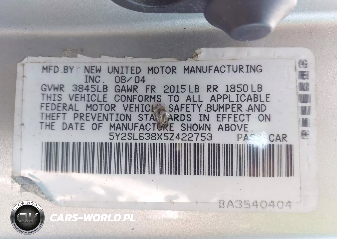 2005 Pontiac Vibe VIN:5Y2SL638X5Z422753 - 9