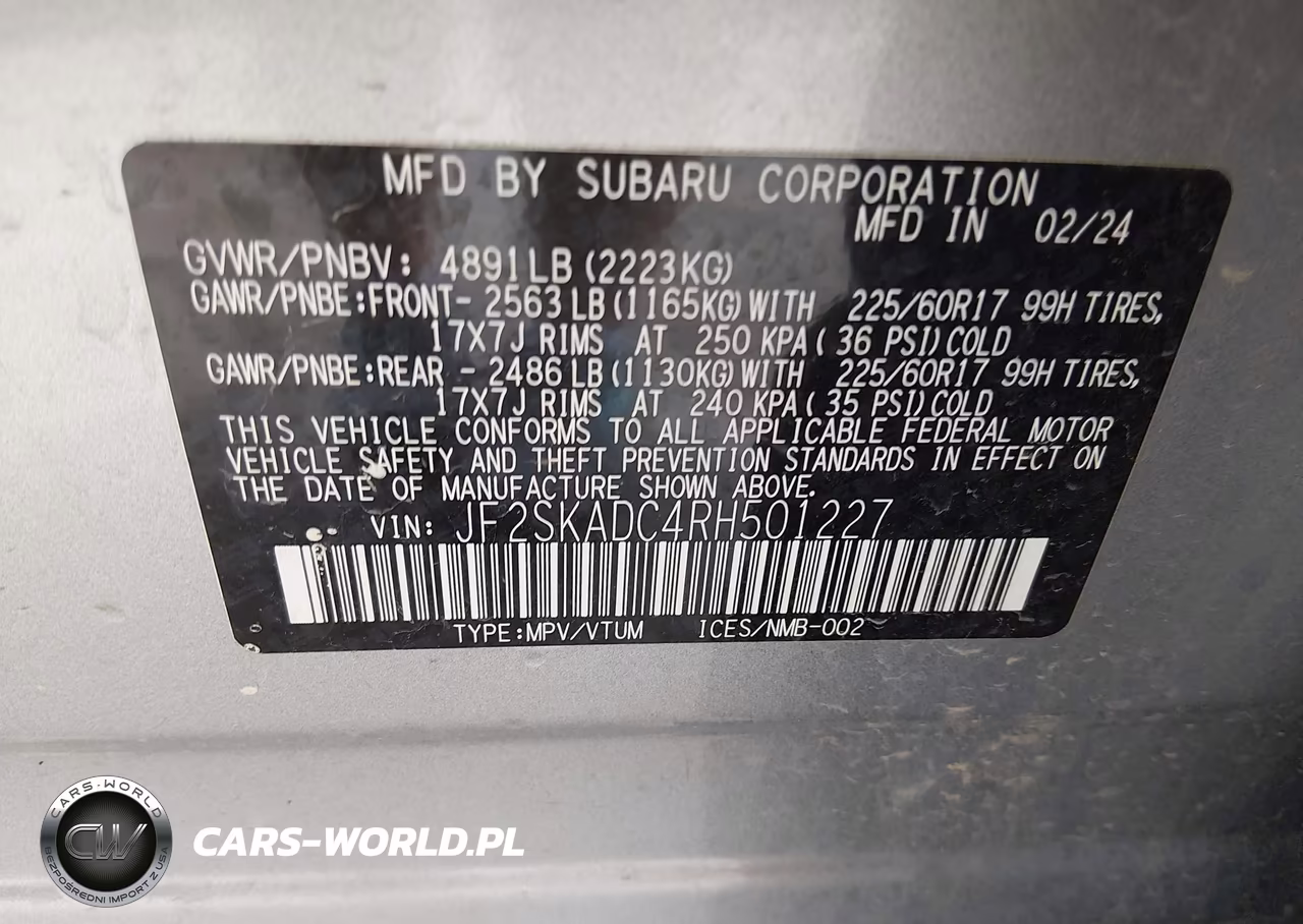 2024 Subaru Forester Premium VIN:JF2SKADC4RH501227 - 9