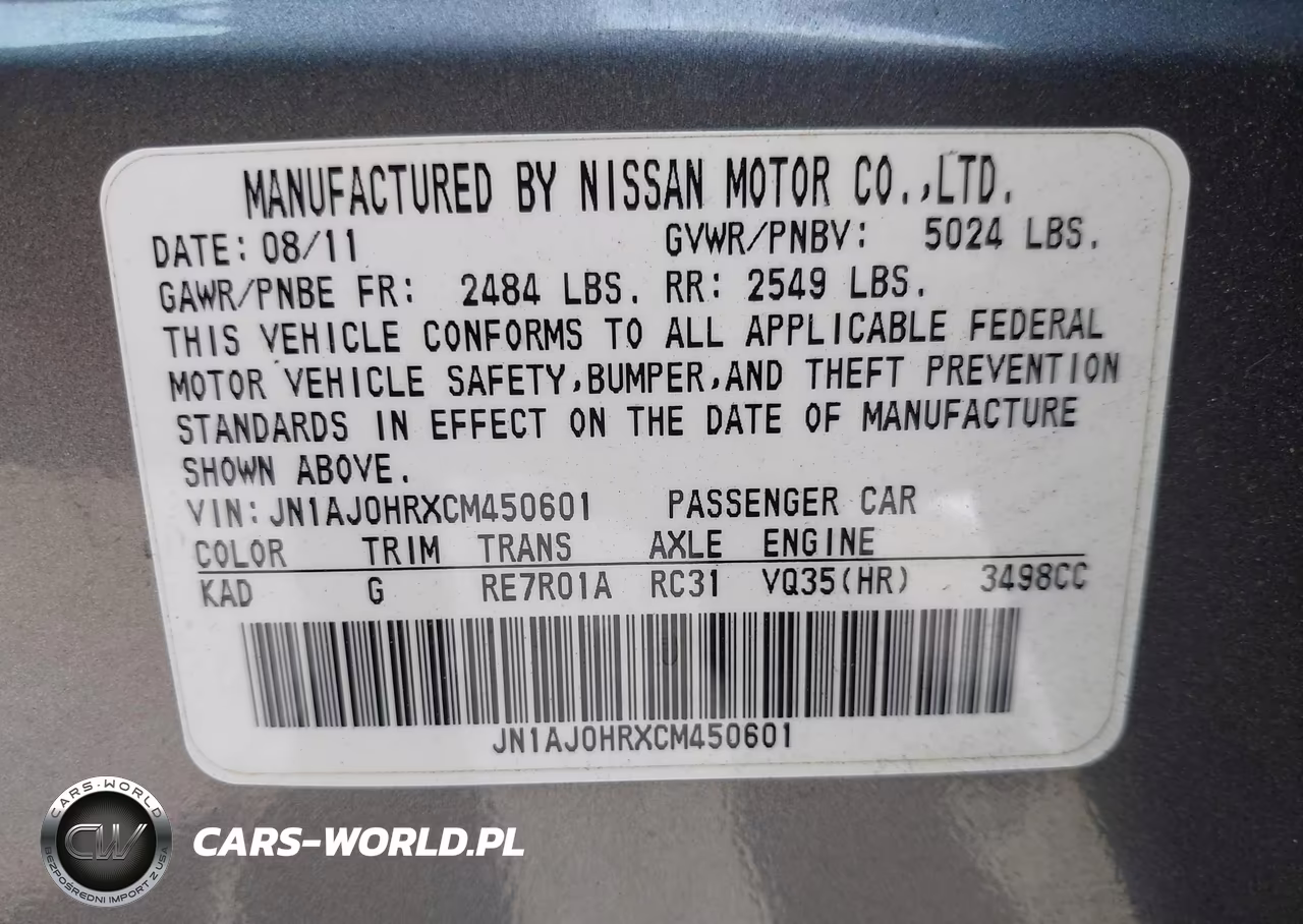 2012 Infiniti Ex35 Journey VIN:JN1AJ0HRXCM450601 - 9