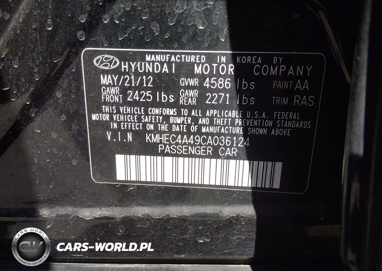 2012 Hyundai Sonata Hybrid VIN:KMHEC4A49CA036124 - 9