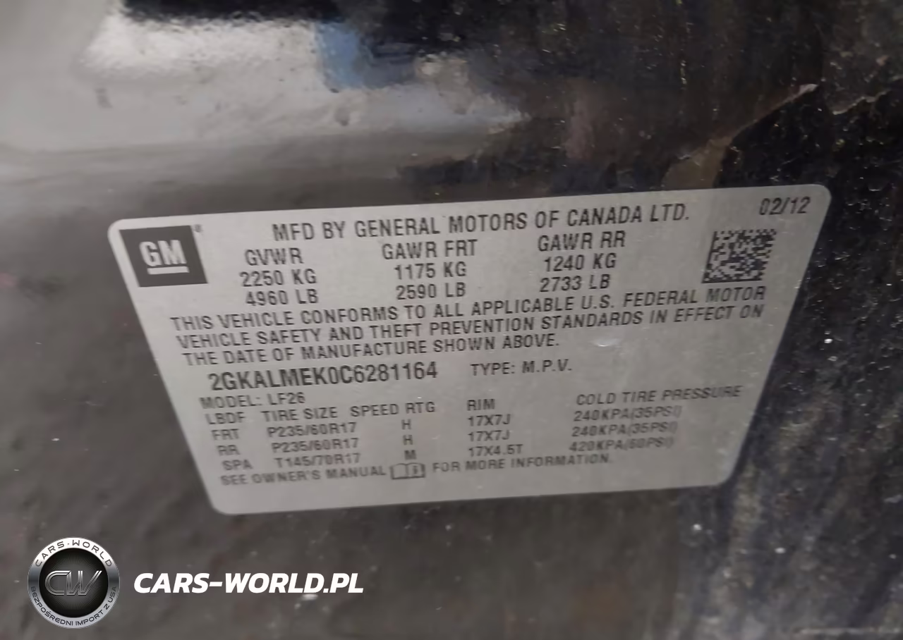 2012 GMC Terrain Sle-1 VIN:2GKALMEK0C6281164 - 9