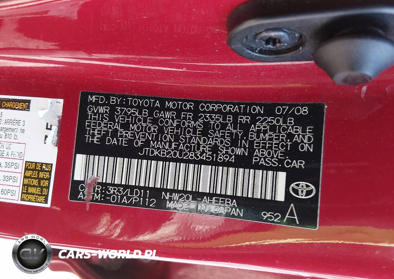 2008 Toyota Prius VIN:JTDKB20U283451894 - 9