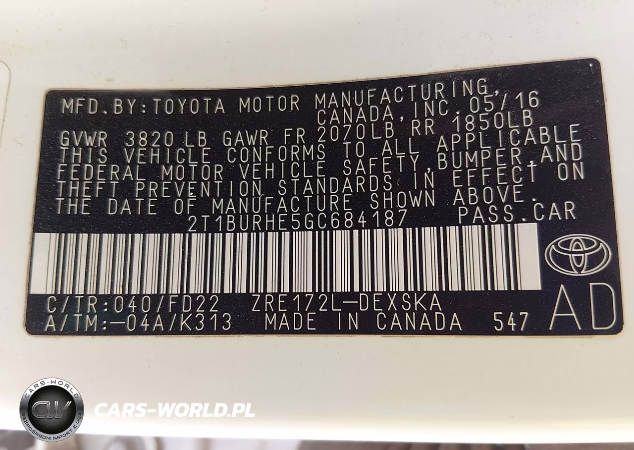 2016 Toyota Corolla S Plus VIN:2T1BURHE5GC684187 - 9