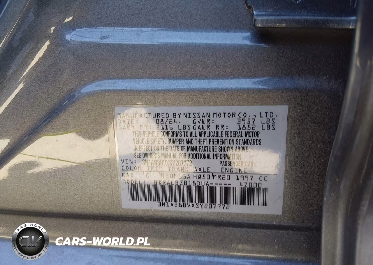 2025 Nissan Sentra S VIN:3N1AB8BVXSY207772 - 9