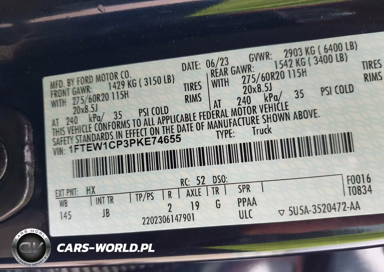 2023 Ford F-150 Xl VIN:1FTEW1CP3PKE74655 - 9