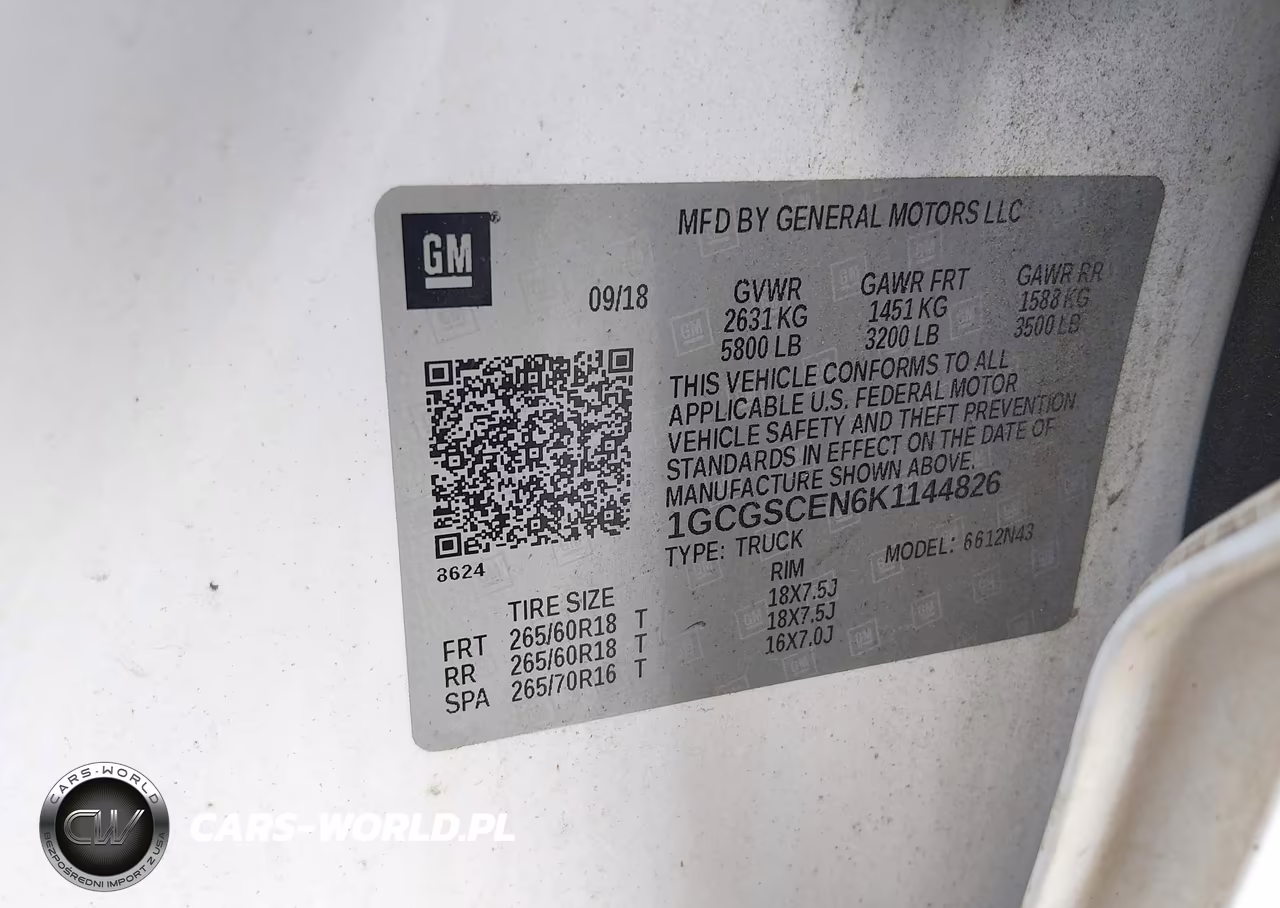 2019 Chevrolet Colorado Lt VIN:1GCGSCEN6K1144826 - 9