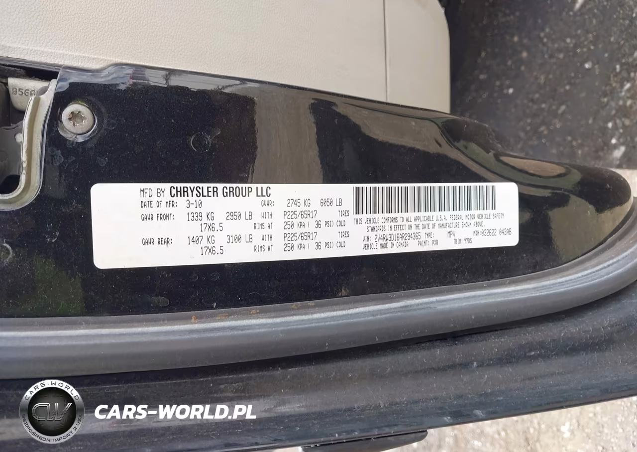 2010 Volkswagen Routan Se VIN:2V4RW3D16AR294365 - 9